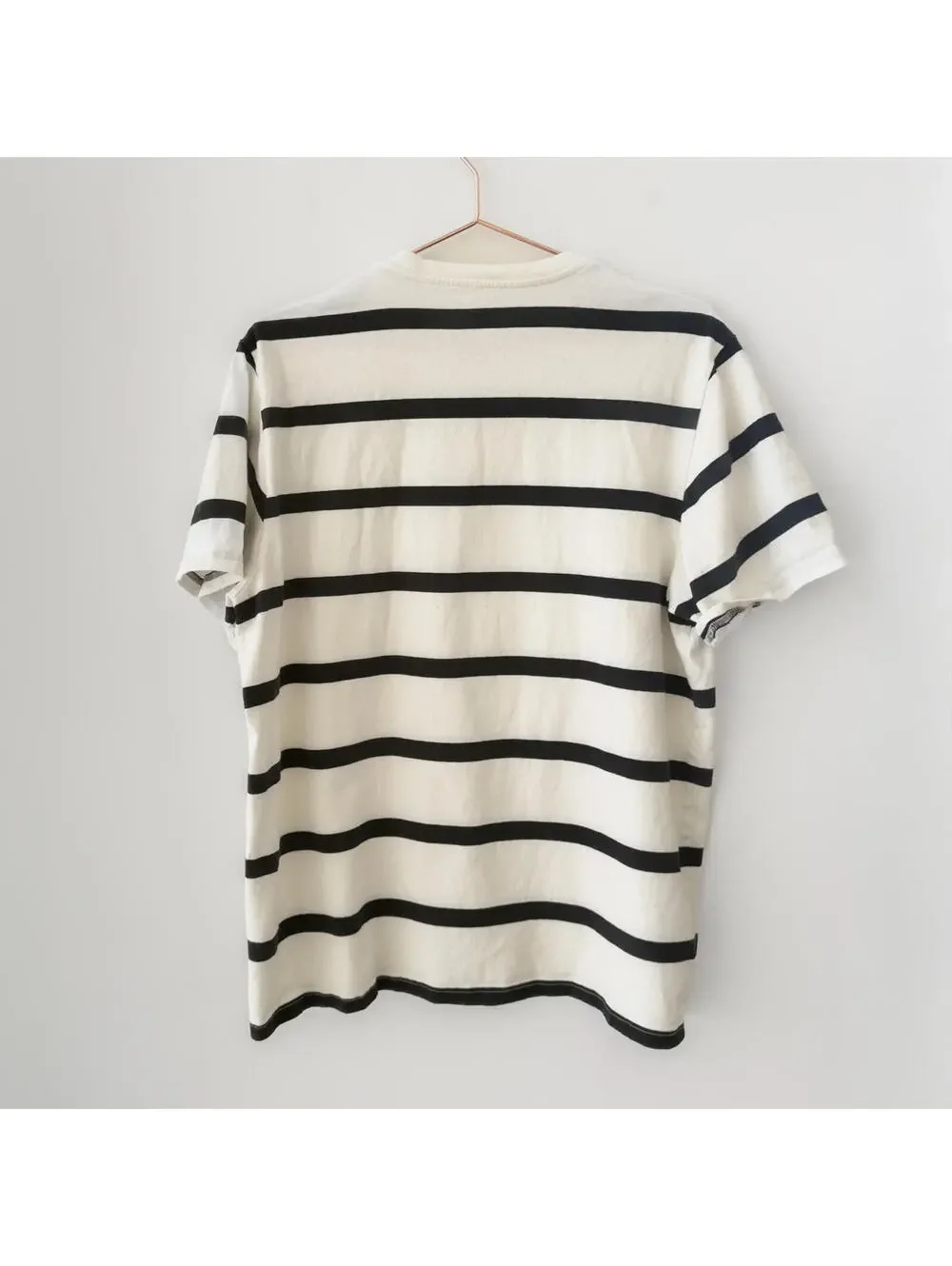 Everlane Black and White Brenton Stripe Short-Sleeve Tee Size Large - Picture 4 of 5